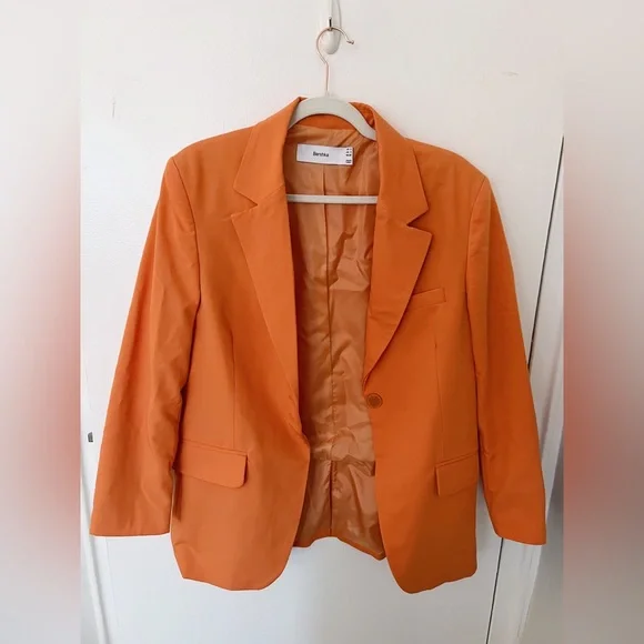 Bershka orange deals blazer